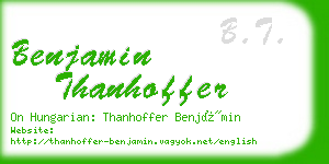 benjamin thanhoffer business card